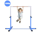 Costway Gymnastics Bar Kids Junior Training Bar Horizontal Kip Bar Sports Adjustable Height Home Gym Equipment, Blue