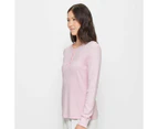 Target Long Sleeve Henley Sleep Top - Pink