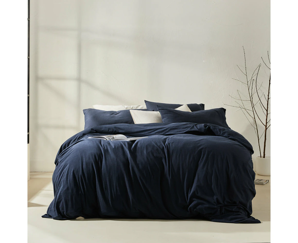 MyHouse Jersey Quilt Cover Set - Indigo - King