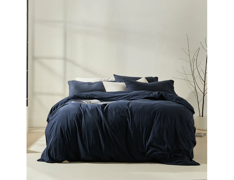 MyHouse  Jersey Quilt Cover Set - Indigo - King