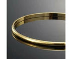 18ct Heavy Yellow Gold Plated Plain 3mm Bangle - USA Made