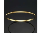 18ct Heavy Yellow Gold Plated Plain 3mm Bangle - USA Made