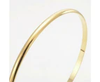 18ct Heavy Yellow Gold Plated Plain 3mm Bangle - USA Made