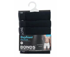 9 x Bonds Mens Guyfront Mid Trunk Underwear - Black Cotton/Elastane - Black