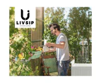 Livsip Outdoor Storage Box Wooden Garden Bench Chest Tool Container L White