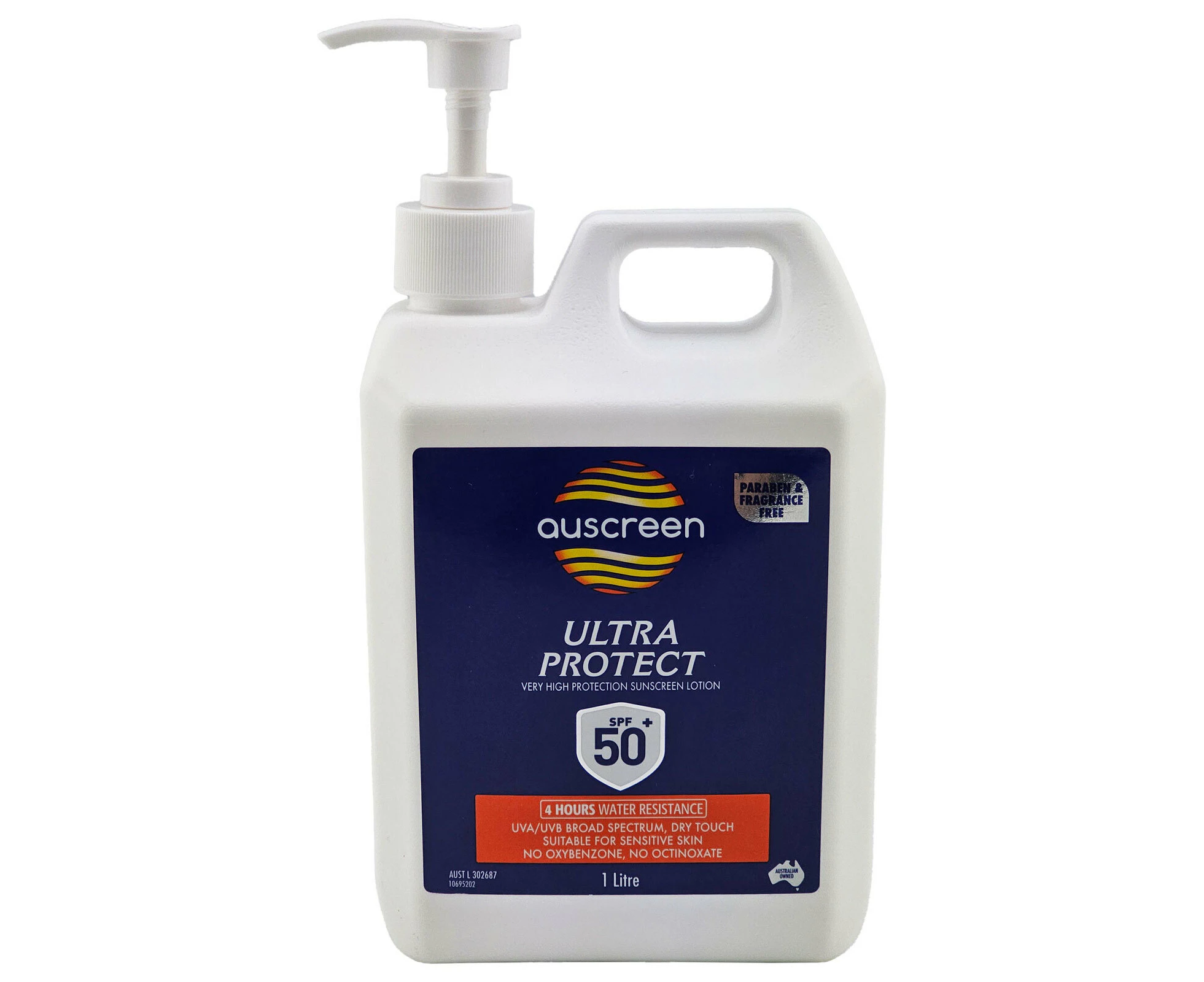 Auscreen 1 Litre Ultra Protect Sunscreen Lotion SPF 50+