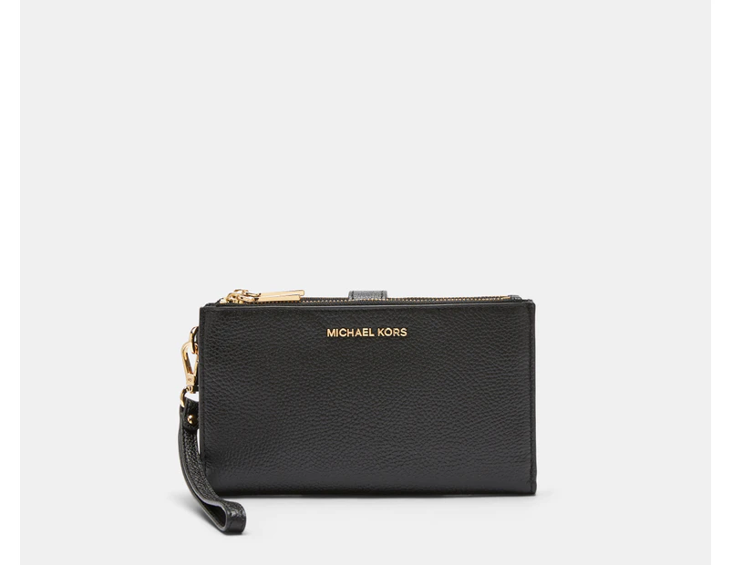 Michael Kors Jet Set Double Zip Wristlet Wallet - Black