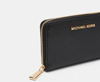 Michael Kors Jet Set Small Zip Around Card Case Wallet - Black