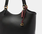 Coach Day Leather Tote Bag w/ Pouch - Black