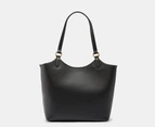 Coach Day Leather Tote Bag w/ Pouch - Black
