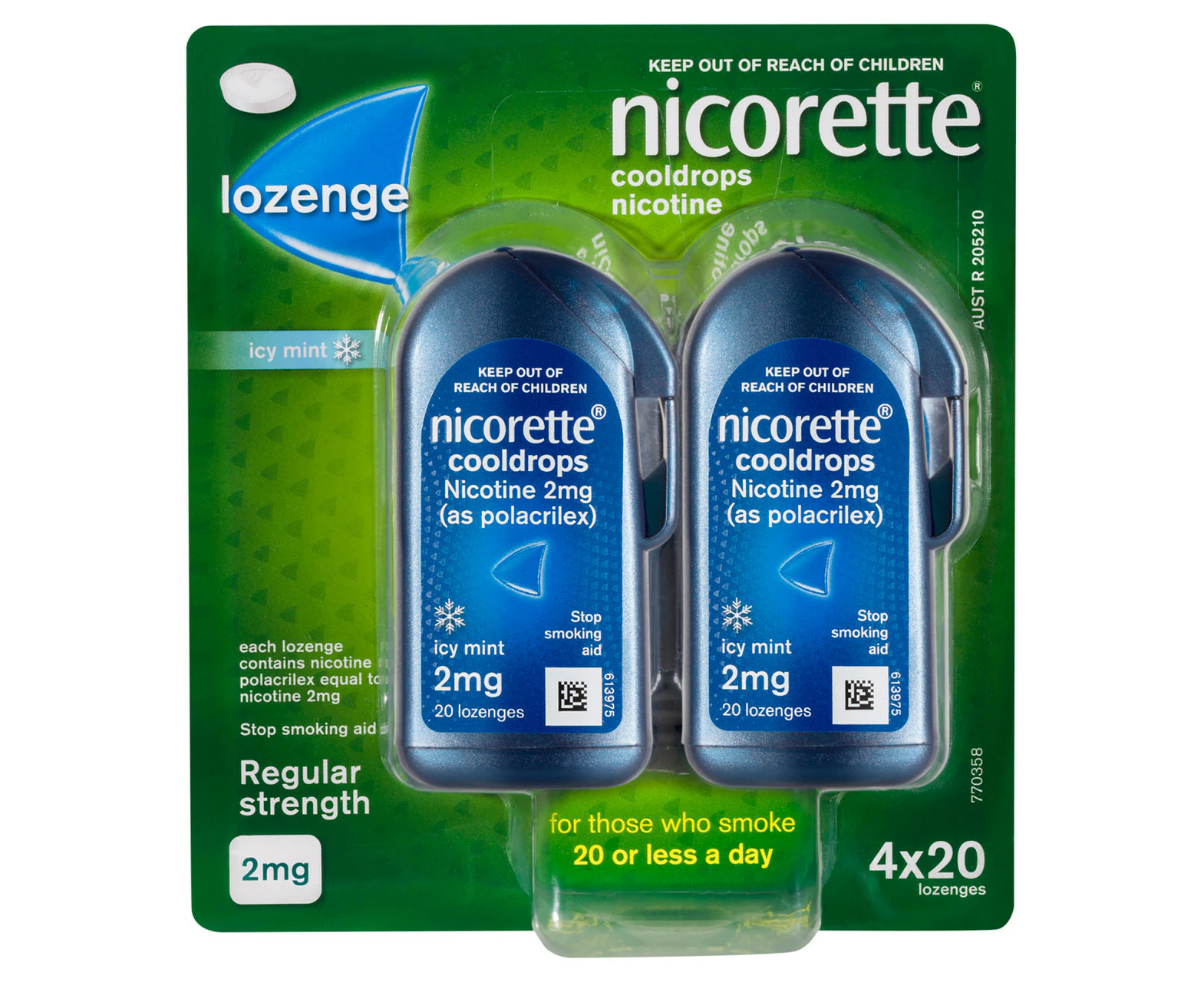 Nicorette Nicotine Lozenges Icy Mint 2mg 80 Lozenges