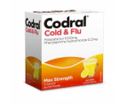 4x Codral Cold & Flu Hot Drink Lemon Flavour EXP 09/24 10 Sachets