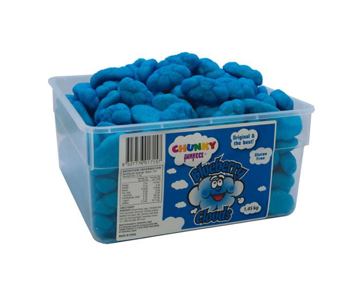 Chunky Funkeez Blueberry Clouds Tub Candy Lollies Sweets Bulk Pack 1.45kg