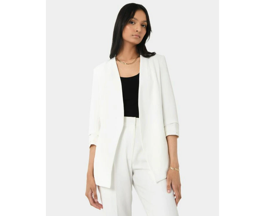 Forcast Women's Carter 2 Collarless Blazer - Ivory