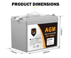 Mobi 100Ah Deep Cycle Battery 12V AGM Marine Sealed Solar Power Portable 4WD