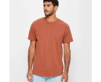 Target Australian Cotton Curved Hem T-Shirt - Red