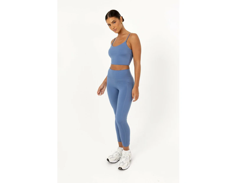 Noosa Active Premium 7/8th Length Leggings - Ocean Blue