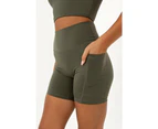 Noosa Active Premium 6" Bike Shorts - Olive Green