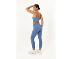 Noosa Active Premium 7/8th Length Leggings - Ocean Blue