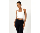 Noosa Active Lani Halter Crop Top - White