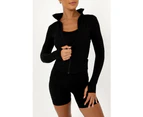 Noosa Active Hastings Sculpt Crop Jacket - Black