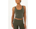 Noosa Active Grace Tank Top - Olive Green