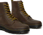 Dr. Martens Unisex Combs Crazy Horse Leather Boots - Dark Brown