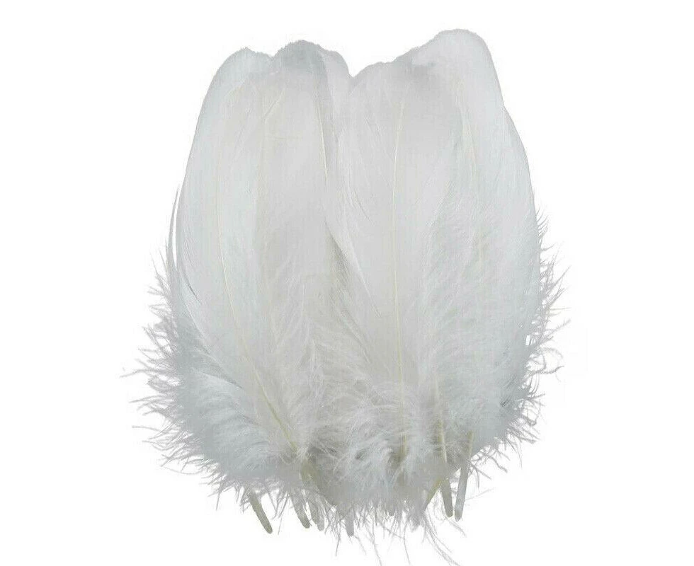 50X Craft Feathers Goose Feather Diy Art Party Decoration Wedding Dream Catcher - White