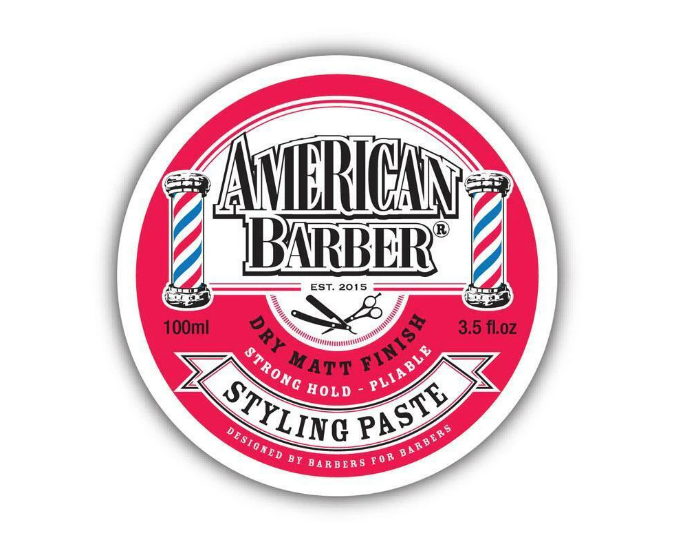 3x American Barber Styling Paste 100ml