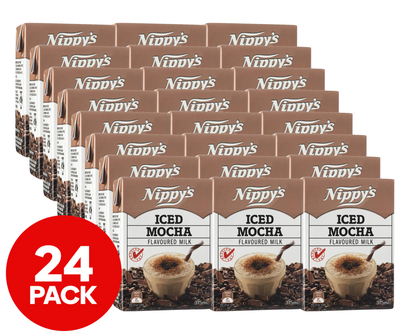 24 x Nippy's Flavoured Milk Iced Mocha 375mL