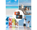 4K HD Underwater Camera 33FT Waterproof Camera 65MP Rugged Dustproof Shockproof, Autofocus Selfie Dual-Screen Underwater Camera with 64GB Card -Black