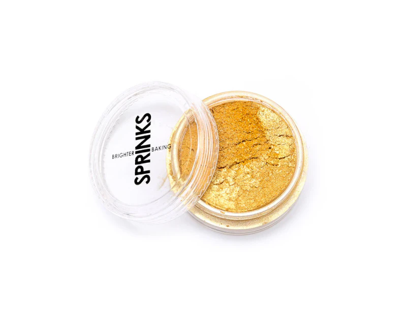 Sprinks Edible Lustre Dust Powder 10ml Chocolate Cake Decoration Aged Gold - Aged Gold