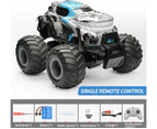 RC Cars Remote Control Car 1:16 Off Road Monster Truck, 2.4GHz All Terrain Stunt Car with Spray Music and Light, Rechargeable Batteries Play Toy Vehicle