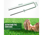 Groverdi Synthetic Artificial Grass Pins Fake Lawn Turf Weed Mat Galvanised Steel U Pegs 100pcs
