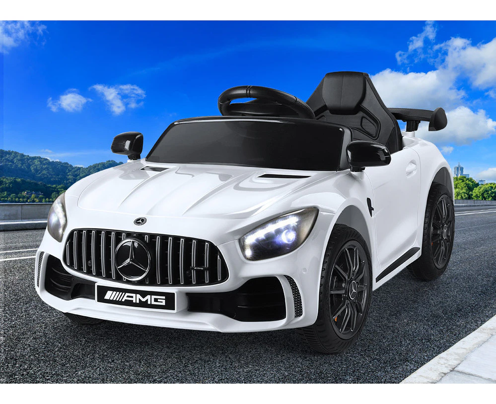 ALFORDSON Kids Ride On Car Mercedes-Benz AMG GT R Licensed Electric Motors White