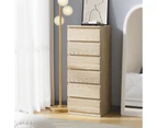 Oikiture 6 Chest of Drawers Tallboy Dresser Table Storage Cabinet Natural