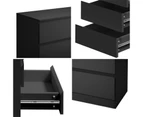 Oikiture 6 Chest of Drawers Tallboy Dresser Table Storage Cabinet Bedroom Black