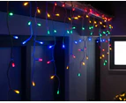 1200 LED Icicle Lights Animated 8 Functions 33m Long Wedding Christmas Decoration - Warm White