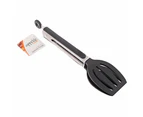 Appetito Spatula Tongs with Lock & Rubber Grip 23cm (Black)