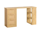 Alfordson Computer Desk Office Drawers Table - Oak