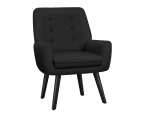 ALFORDSON Armchair Wooden Accent Chair Fabric Black