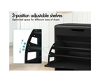 ALFORDSON Shoe Cabinet Storage Bench Organiser 12 Pairs Black