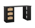 Alfordson Computer Desk Office Drawers Table - Black