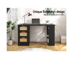 Alfordson Computer Desk Office Drawers Table - Black