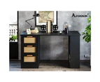 Alfordson Computer Desk Office Drawers Table - Black