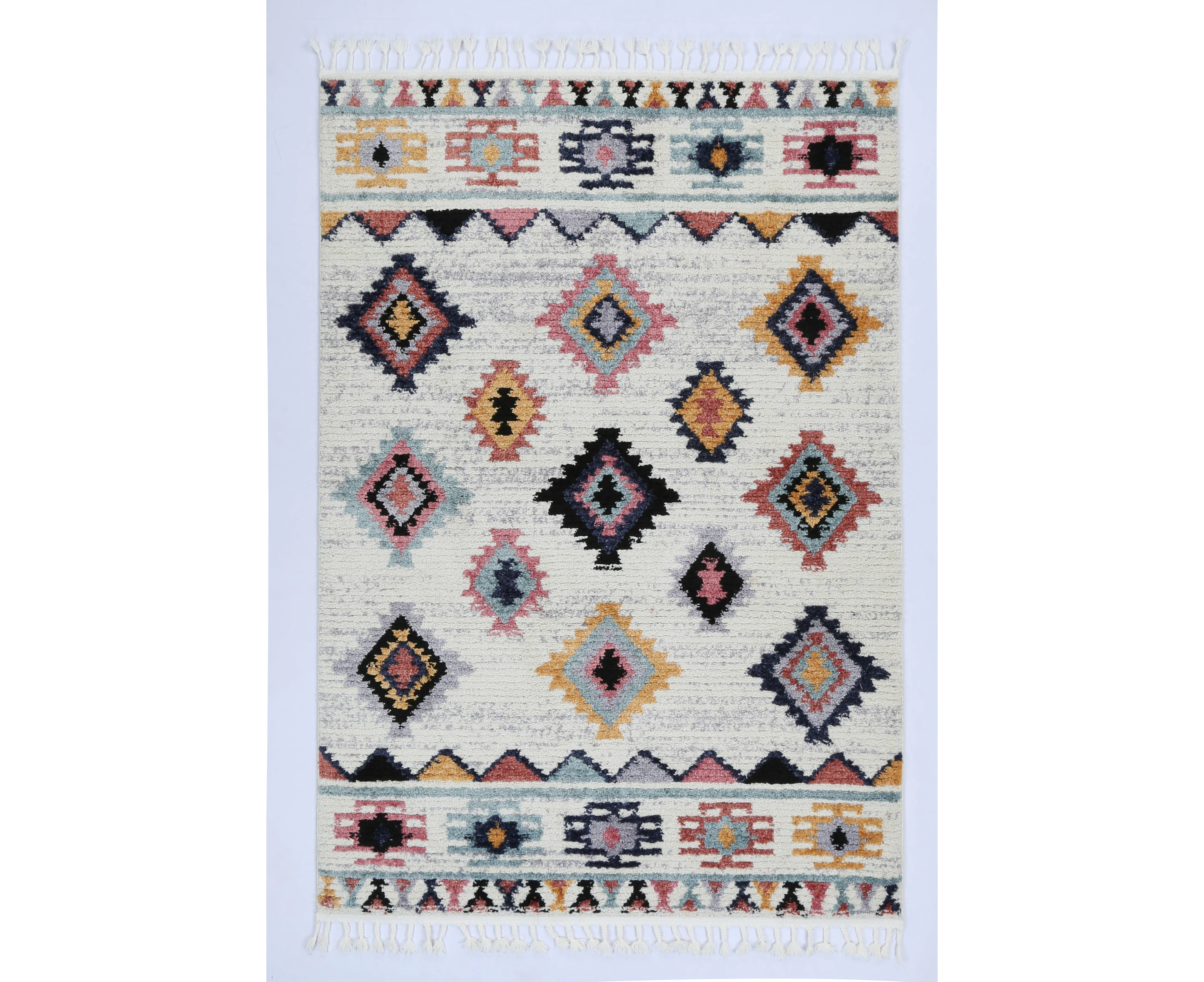 Boho Moroccan Tribal Tile Multi Rug