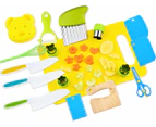 17PCS Kids Cooking Sets Real Cooking Montessori Kitchen Tools for Kids Safe Knives