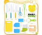 17PCS Kids Cooking Sets Real Cooking Montessori Kitchen Tools for Kids Safe Knives