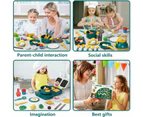 54PC Kids Kitchen Toy Set with Electronic Induction Cooktop,Kids Pretend Cooking Playset with Play Pots, Pans,Utensils,Cookware Toys,Play Food Set