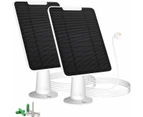 2 Pack Solar Panel Charger Compatible with Google Nest Camera Outdoor & Indoor, 5W Solar Power for Google Nest Cam, IP65 Weatherproof
